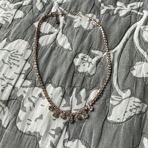 Rose gold sparkly necklace